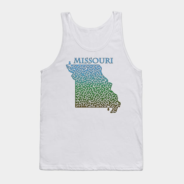 State of Missouri Colorful Maze Tank Top by gorff